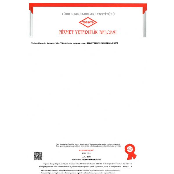 TSE-HYB HİZMET YETERLİLİK BELGESİ 2-2